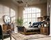 4 PC Bob Mackie Classics Leather Sleigh Bedroom Furniture Set by American Drew