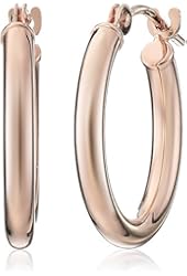 14k Gold Hoop Earrings (0.6" Diameter)