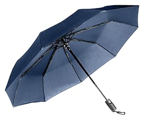 Repel Easy Touch Umbrella 11.5-Inch DuPont Teflon Travel Umbrella, Navy Blue
