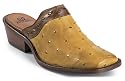 Women's Nocona Ostrich Print Square Toe Casual Mules