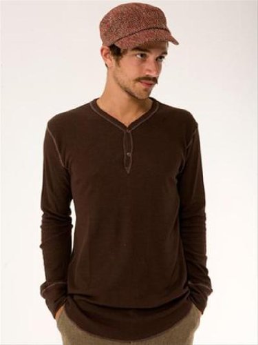 Alternative aa4444 Reversible Henley(WHITE/LINEN,SMALL)