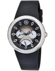 Philip Stein Womens F43S-BR-B Quartz Stainless Steel Black Dial Watch