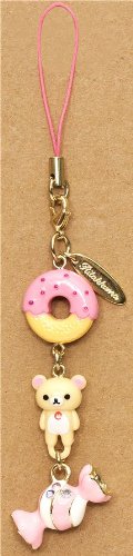 Imagen 3 de adorno con correa teléfono oso Korilakkuma bonito