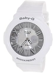 Casio Womens Baby-G BGA160-7B1 White Plastic Quartz Watch with Silver Dial