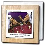 Londons Times Funny Animals Cartoons - Horse Gambling - Tile Napkin Holders