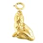 Captivating 14 Karat Yellow Gold Cat Charm