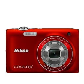 Nikon COOLPIX S3100 14 MP Digital Camera with 5x NIKKOR Wide-Angle Optical Zoom Lens and 2.7-Inch LCD (Red): Camera &amp; Photo