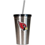 NFL 16 oz Stainless Steel Tumbler with Straw