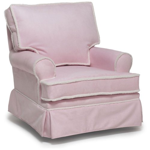 Harmony Kids Square Back Glider with Optional Ottoman - Pink