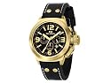TW Steel Gold Tone Large Steel Black Dial Strap Chrongraph TW8 Watch
