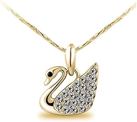 Songhui® Gold-Tone Austrian crystals Little Swan Earrings Necklace Set G200-72