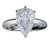 .30 CT J SI1 PEAR DIAMOND SOLITAIRE 14K WHITE GOLD