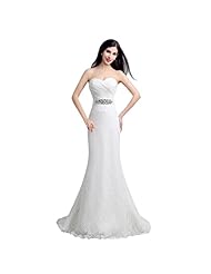 Strapless Mermaid Lace-Up Pleated Beaded Sequined Belted Satin Sweetheart  Dress With a Sash 