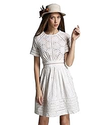 2015 Illusion Lace Cotton Evening Dress 