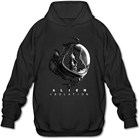 Shaningway Men's Alien Isolation Taylor Spacesuit Hooded Sweatshirts Black