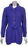 Sutton Studio Womens Merino Wool Cable Sweater Coat Plus