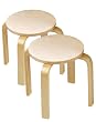Wooden Sitting Stools (set of 2) by Anatex