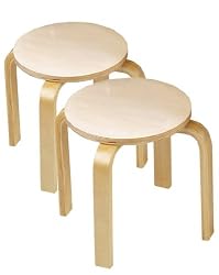 Wooden Sitting Stools (set of 2) by Anatex