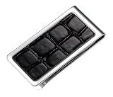 Money Clip Metal Chrome Plated Black Pvc Crocodile Skin