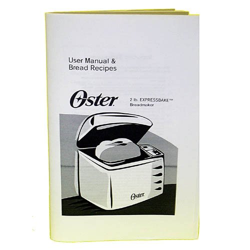 Sunbeam/Oster 102817 breadmaker instruction book.