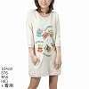 (ラフ)rough Tシャツ(シュワっと缶ジュース柄ワンピース七分袖T) レディス