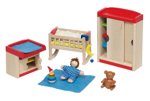 Goki 51905 - Kinderzimmer, 12-teilig, Puppenhausm&ouml;bel Preisvergleich