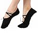 Womens Ladies Canvas Ballet Dance Gymnastics Yoga Shoes Flats Black 41#