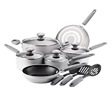 Silverstone by Farberware Culinary Colors 13-Piece Cookware Set Metallic Silver Discount