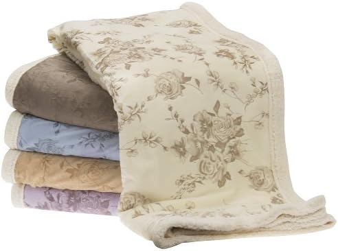 CHRISTMAS SUPER SPECIAL !! Victoria Rose , Cudly Sherpa Plush Throw - Blanket 50" X 60" , BLUE