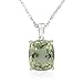 Sterling Silver Cushion-Cut Green Amethyst title=