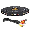 3 Port AV Audio RCA Phono Selector Switch