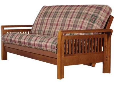 Kitchen: Cottage Futon 80957212133F Belmont Select Hardwood Full Size Futon Frame   Honey Finish   Mattress sold seperately