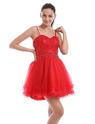 Lace Beaded Floral Print Sweetheart Polyester/Tulle Evening Dress/Homecoming Dress/Bridesmaid Dress/Prom Dress 