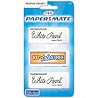 Paper Mate White Pearl Premium Erasers, 3 Erasers(70624)