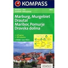 Marburg, Murgebiet, Drautal / Maribor, Pomurje, Dravska dolina: 1 : 75 000: Wandern / Rad. Sprehodi / Kolesarjenje. GPS-genau