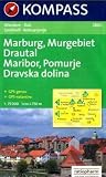 Marburg, Murgebiet, Drautal / Maribor, Pomurje, Dravska dolina: 1 : 75 000: Wandern / Rad. Sprehodi / Kolesarjenje. GPS-genau