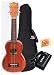 Kala KA-S Mahogany Soprano Ukulele Bundle with Gig Bag, Tuner, and Polishing Cloth