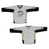 Boys NHL Pittsburgh Penguins Hockey Jersey / Sweater - White & Black (Size: S/M )