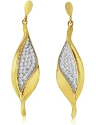 10k Two-tone Gold Diamond Dangle Earrings (H-I, I1-I2)