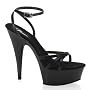Pleaser Shoes Women�s Delight-638, 5 3/4'' Stiletto Heel Knotted Ankle Wrap Platform Leather Sandal