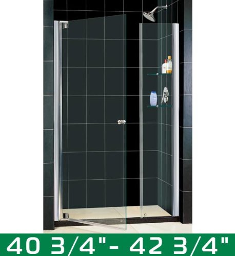 DreamLine SHDR-4140728-04 Elegance 40 3/4 - 42 3/4 Shower Door, Brushed Chrome