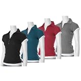 Energie Junior Ribbed Polo Collar Top