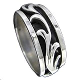 925 Silver TRIBAL Spinner Ring Hawaiian Jewelry