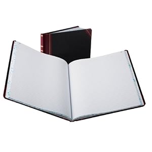 Boorum & Pease 16021215F Bound columnar book, 1-page form, 150 pages, faint ruled, 12-1/4 x 10-1/8