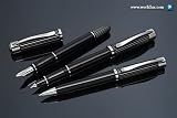 Pelikan 3100 Ductus Fountain Pen - Black/Silver, Fine Nib 958876