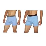 2 PACK: Mens Soft & Comfortable Boxer Shorts / Briefs Underwear - Mixed Brands - Blue - Size: XL