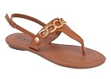 Womens Roman Gladiator Sandals Flats Thongs W/Chain 4 colors