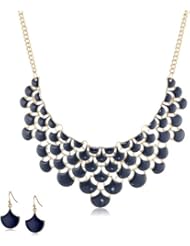 Panacea Enamel Bib Necklace, 9.5"