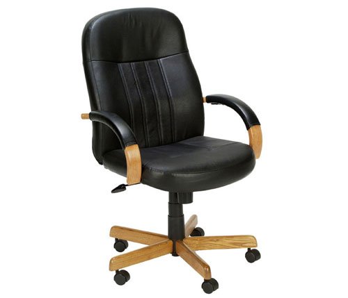 Boss Hi-Back Executive Chair With Cherry Finish Executive Seating