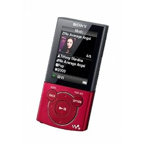 Sony NWZE445R E Series 16GB MP3 Walkman with Voice Recording Function - Red
